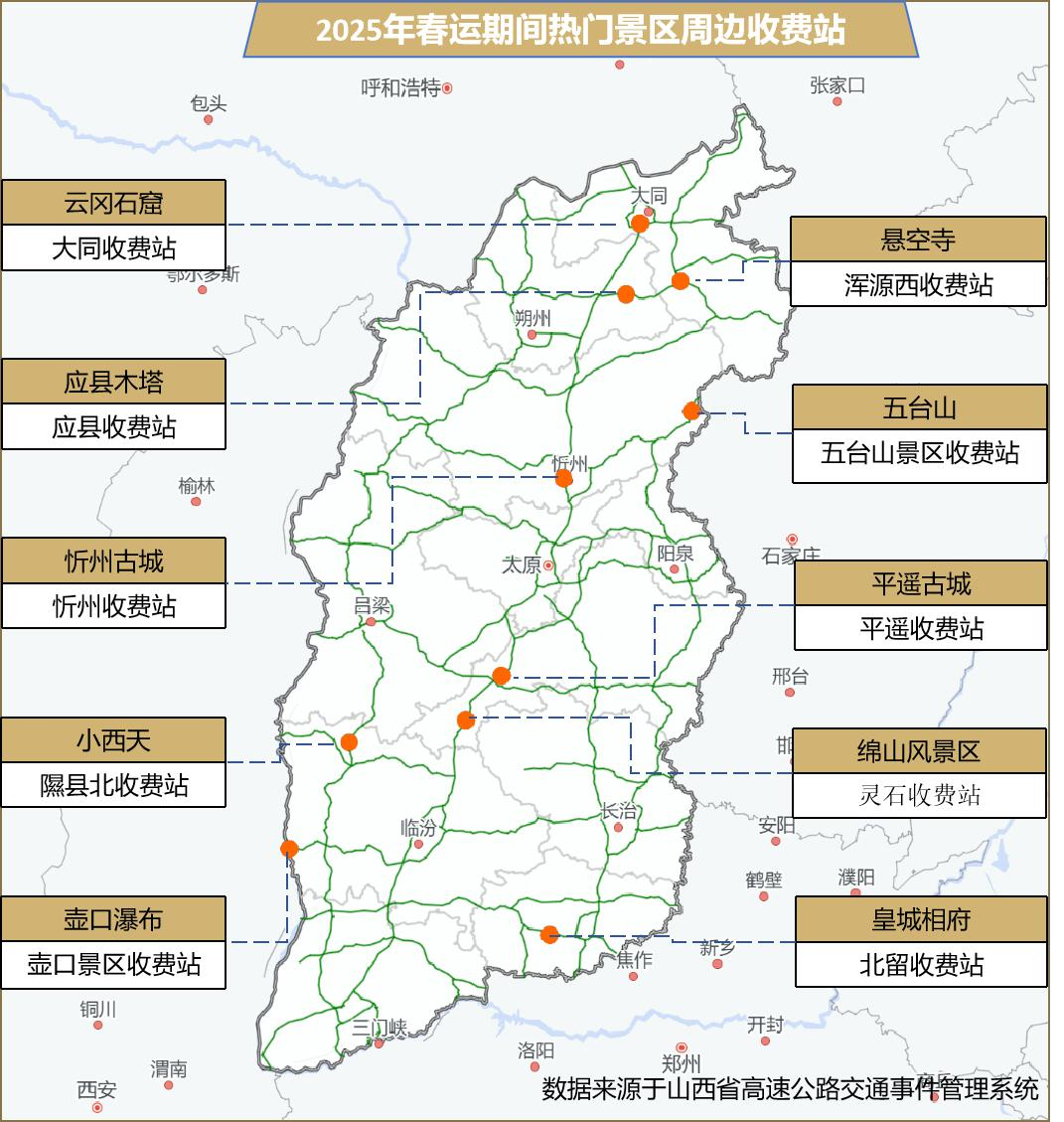 2025年春运山西省高速公路出行服务指南(图15)